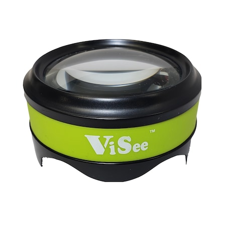 Visee LED Magnifier, 5x, 4 LEDs, Rechargeable, Green on Black LM 20 Green
